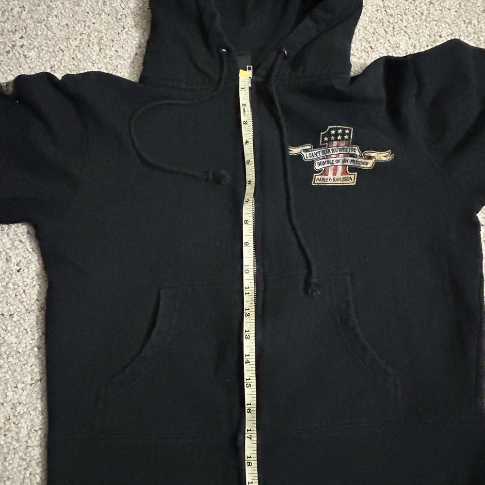 KID ROCK x Harley Davidson Motorcycle Sweatshirt Full Zip Hoodie Womens Size L - Picture 8 of 9